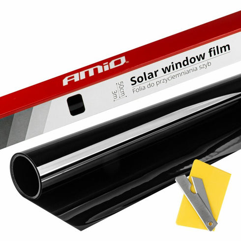 Folie solara pentru geam Amio 50x300cm transparenta 5% - Negru super inchis